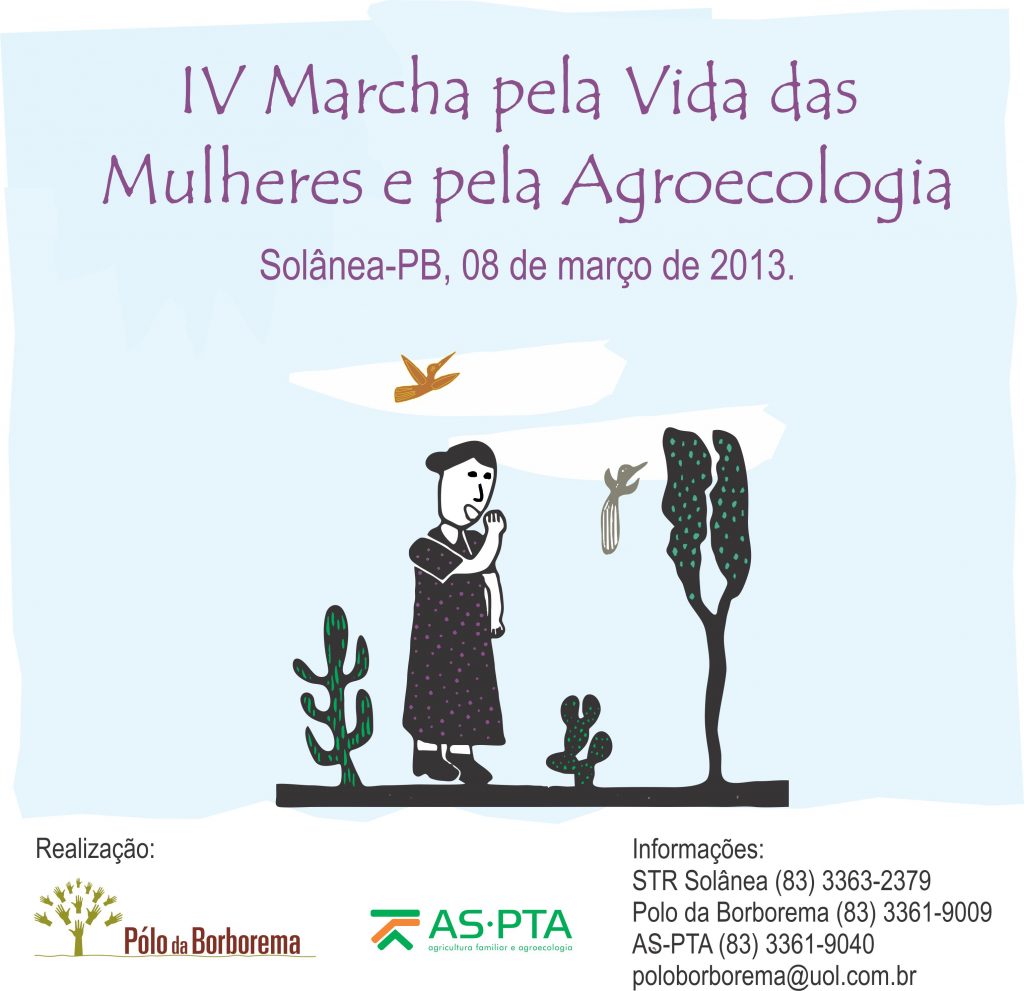 AS PTAMarcha pela Vida das Mulheres e pela Agroecologia reunirá três